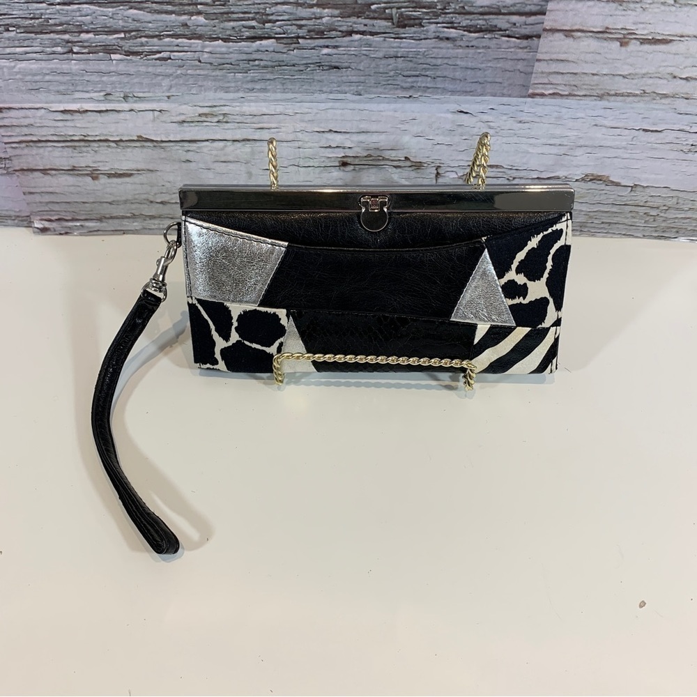 La Express Animal Print B&W Wallet Wristlet